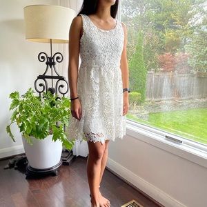 Lace White Mini Dress